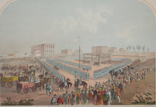 Load image into Gallery viewer, John C. Wise, publisher. Execution of the thirty-eight Sioux Indians. Chromolithograph. 1883.
