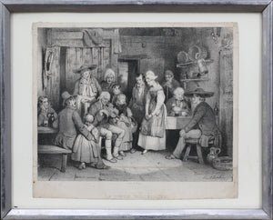 Marie Alexandre Alophe, after. The Old Fiddler. Lithograph by Jean Georges Frey. 1829 - 1835.