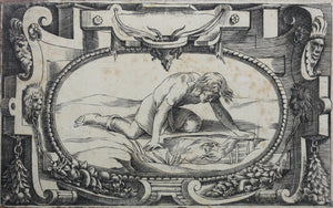 Georges Reverdy. Narcissus. Engraving. 1536 - 1569.