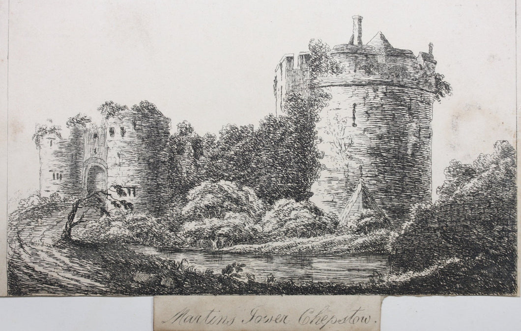 Richard Cooper II, after. Martins Tower Chepstow. Etching by John Grove Spurgeon. 1799.
