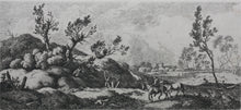 Load image into Gallery viewer, Ferdinand Kobell. Landscape - Boy with Horse. Etching. 1777.
