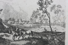 Load image into Gallery viewer, Ferdinand Kobell. Landscape - Boy with Horse. Etching. 1777.
