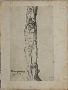 Giovanni Battista de' Cavalieri. Marsyas. Engraving. 1584 - 1585.