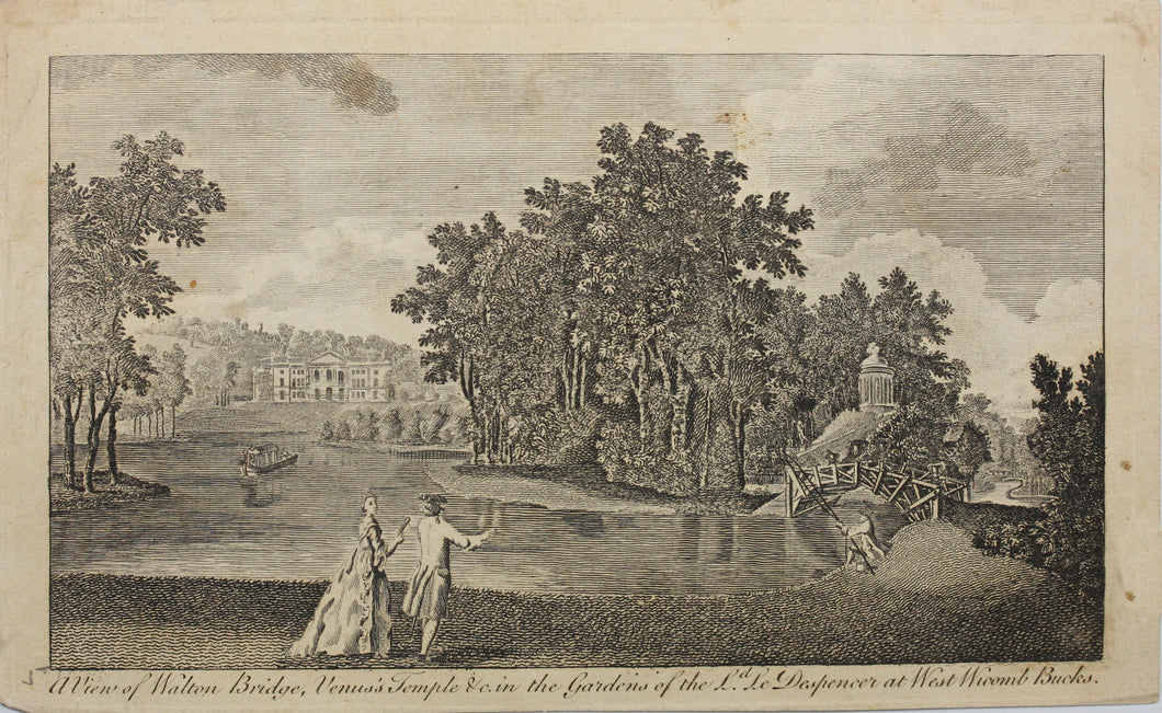 Walton Bridge. Etching. Late XVIII C.