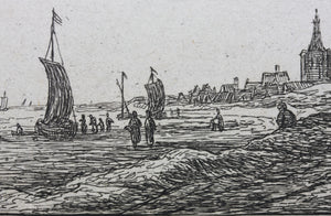 Anthonie Waterloo. Coastline With Horse And Carriage. Etching. 1630 - 1663.
