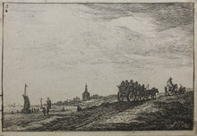 Load image into Gallery viewer, Anthonie Waterloo. Coastline With Horse And Carriage. Etching. 1630 - 1663.
