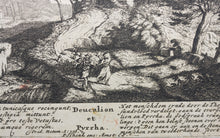 Load image into Gallery viewer, Pieter Schenk. Deucalion and Pyrrha. Engraving. 1704.

