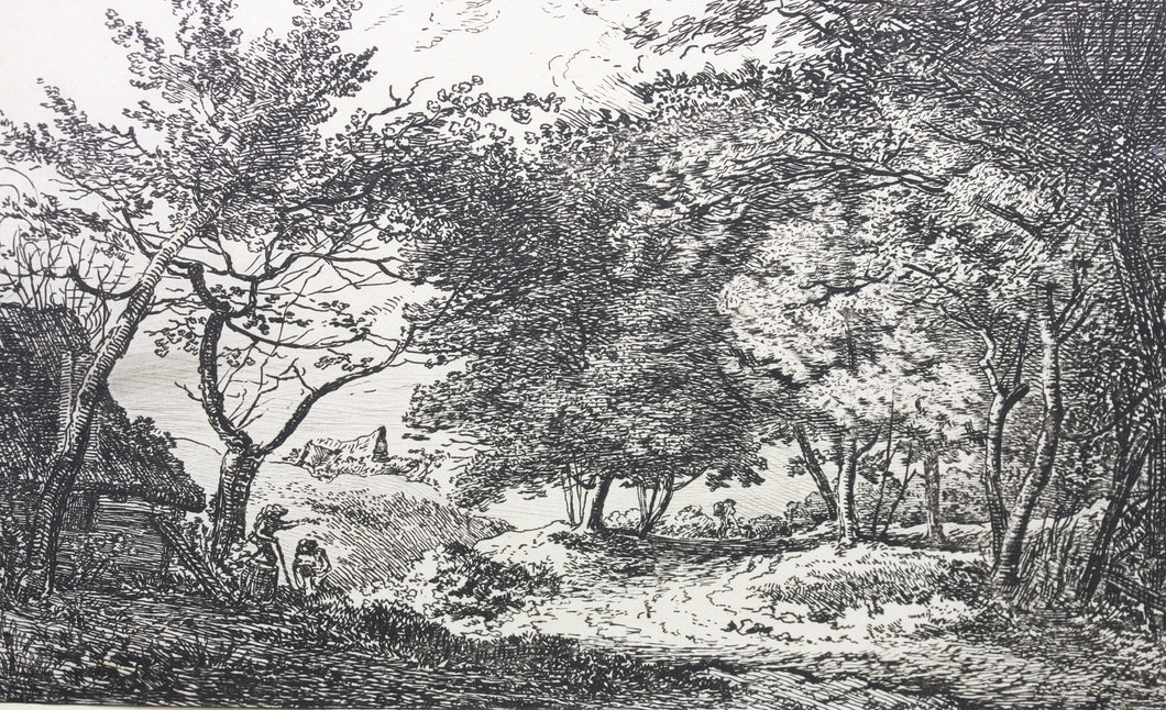 John Thomas Smith. Rural landscape from nature. Etchings. 1793.