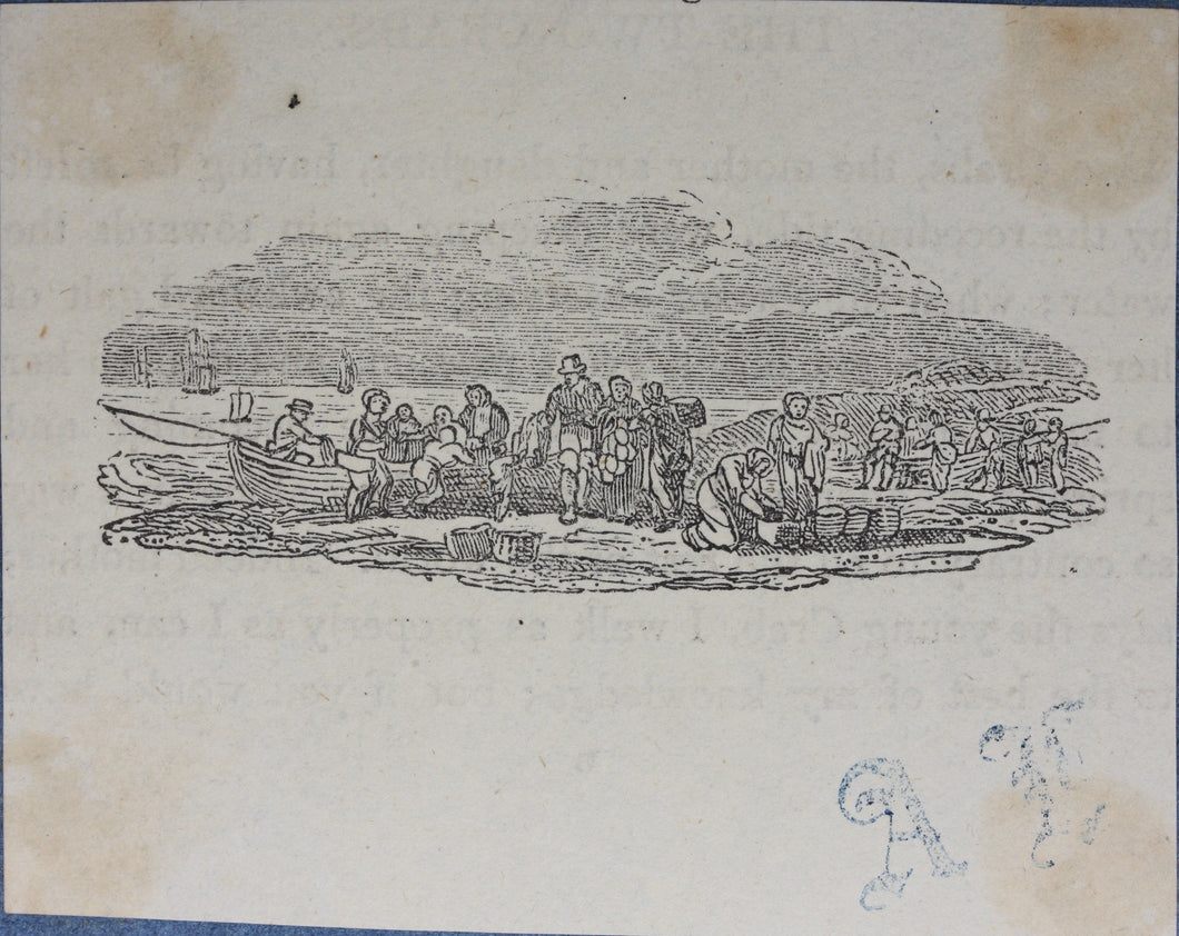 Thomas Bewick, after. An illustration to the Fable of Aesop 'The Two Crabs.' Wood-engravings. 1811-1823.