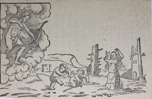 Load image into Gallery viewer, Hans Holbein the Younger, after. Niobe turned into stone. Woodcut by Johann Gottlieb Friedrich Unger. Late XVIII C.
