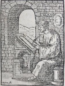 Hans Holbein the Younger, after. Almsgiving. Portrait of Erasmus. Two woodcuts by Johann Gottlieb Friedrich Unger. Late XVIII C.