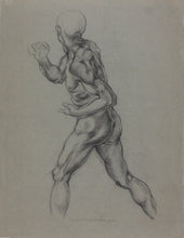 Load image into Gallery viewer, Michelangelo, after. Academic male nude. Graphite drawing. XX C.
