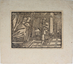 Virgilius Solis, after. Asclepius. Woodcut. XVI C.