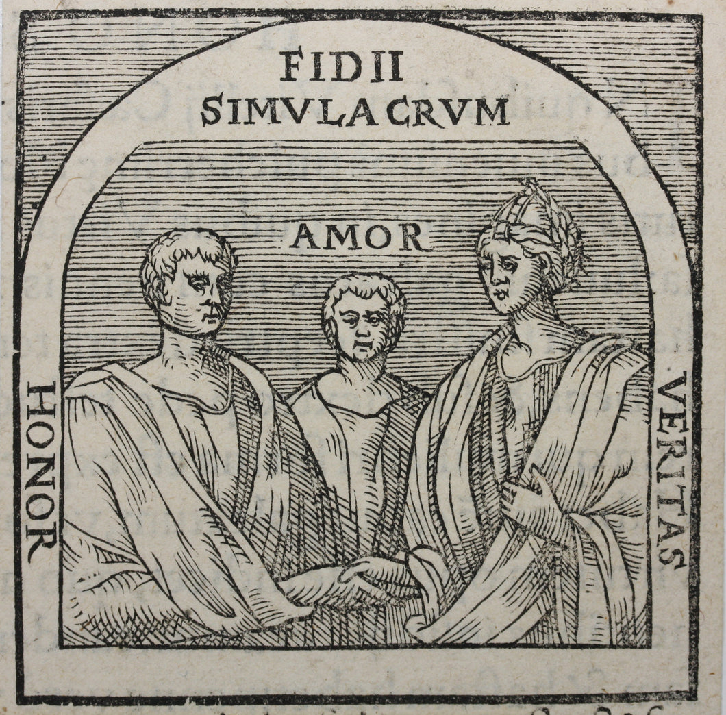 Italian School XVI C. Symbol of Faith. Woodcut.