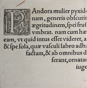 Italian School XVI C. Diana and Mercury. Woodcut.
