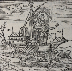 Italian School XVI C. Atlas. Sun. Two woodcuts.