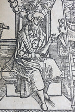 Load image into Gallery viewer, German School XVI C. Regents. Woodcut from Laienspiegel by Ulrich Tengler.
