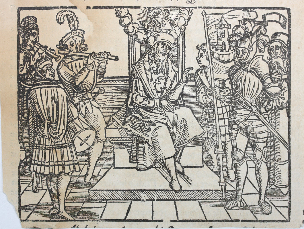 German School XVI C. Regents. Woodcut from Laienspiegel by Ulrich Tengler.
