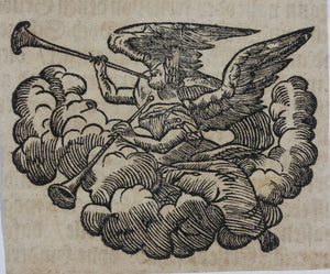 Sebastien Leclerc, after. Tailpiece "Angel". Woodcat. 1720.