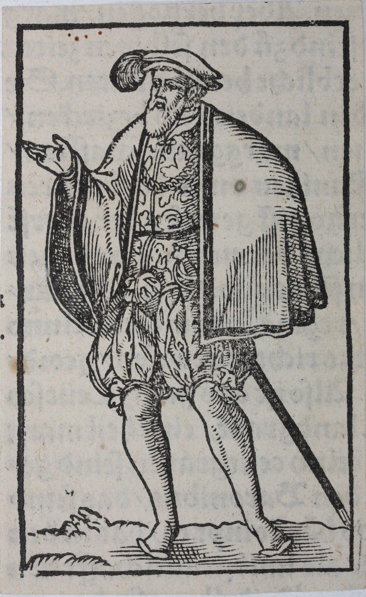 German School XVI C. Nobleman. Woodcut from Cosmographia by Sebastian ...