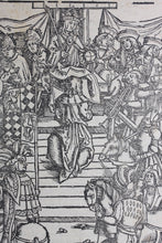 Load image into Gallery viewer, German School XVI C. Oath of fealty. 1518. Woodcut from Laienspiegel  by Ulrich Tengler.
