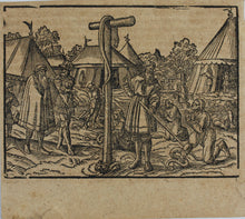Load image into Gallery viewer, German School XVI C. Brazen Serpent. Woodcut from Bible translated by Martin Luther. XVI C.
