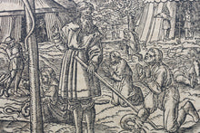 Load image into Gallery viewer, German School XVI C. Brazen Serpent. Woodcut from Bible translated by Martin Luther. XVI C.
