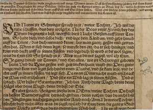 German School XVI C. Ceremony of the Shoe. Woodcut from Bible translated by Martin Luther. XVI C.