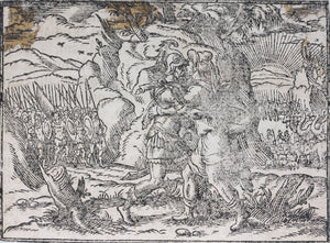 German School XVI C. Eight illustrations from the Bible. Woodcuts. Page 148/1 from  ancient album.