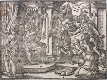Load image into Gallery viewer, German School XVI C. Eight illustrations from the Bible. Woodcuts. Page 148/2 from an ancient album.
