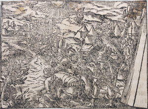 German School XVI C. Eight illustrations from the Bible. Woodcuts. Page 148/2 from an ancient album.