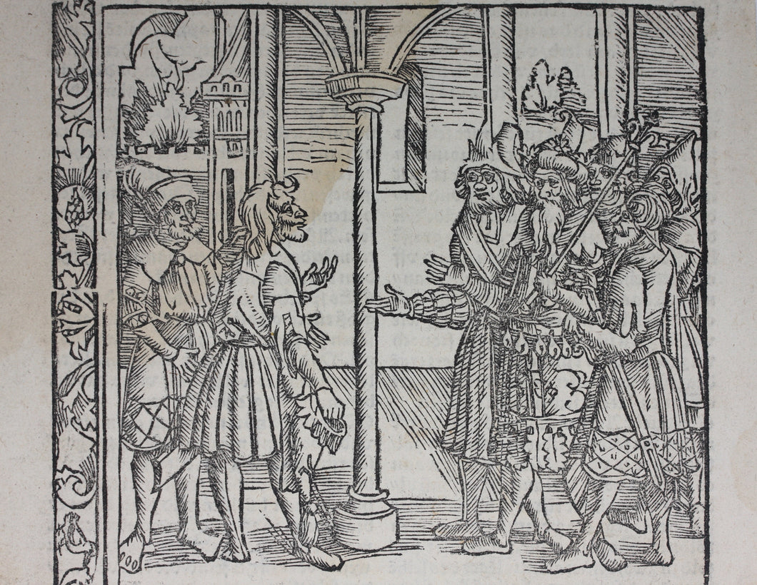 Johannes Adelphus. Die Türkisch Chronik. Venetian ambassadors at the court of Timur. Woodcut. XVI C.