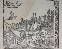 Load image into Gallery viewer, Johannes Adelphus. Die Türkisch Chronik. The Siege of Rhodes by the Ottomans, 1480. Woodcut. XVI C.
