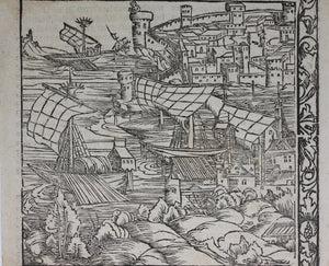Johannes Adelphus. View of Istanbul. A Little Preface. Woodcut. XVI C.