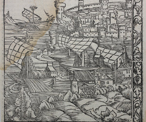 Johannes Adelphus. Die Türkisch Chronik. The Ottoman army conquers Otranto. Woodcut XVI C.