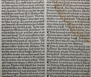 Johannes Adelphus. Die Türkisch Chronik. The Ottoman army conquers Otranto. Woodcut XVI C.