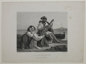 German Biedermeier steel engravings (four: Richter, Riedel, C. Reiss, Martini). XIX C.