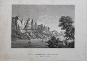 Biedermeier steel engravings. Borniger and others, totally four. Germany, XIX C.