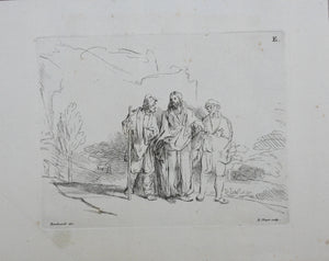 Rembrandt, after. Two etchings by Bernard Picart. 1734.