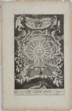 Load image into Gallery viewer, Bernard Lens II, after. The Heaven opened. The Seven Seals of the Book. Double-sided engraving by L. Masson from Richard Blome’s Bible. 1688-1705.
