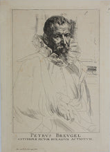 Load image into Gallery viewer, Anthony van Dyck. Portrait of Pieter Bruegel the Elder. Etching. 1630-1641, printed later.
