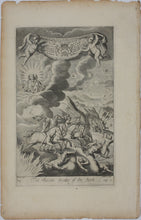 Load image into Gallery viewer, Bernard Lens II, after. The Heaven opened. The Seven Seals of the Book. Double-sided engraving by L. Masson from Richard Blome’s Bible. 1688-1705.
