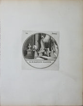 Load image into Gallery viewer, Sébastien Leclerc, after. Illustrations from a calendar of saints for every day of the year. Twenty engravings by Jan Goeree. 1730.
