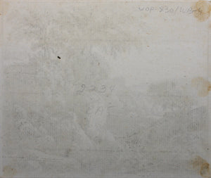 Antonie Waterloo. Small waterfall. Etching. 1637-1690.
