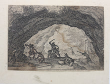 Load image into Gallery viewer, Jacques Callot. The Cavern of Brigands. Etching. C. 1617.
