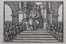 Load image into Gallery viewer, Virgil Solis, attributed to. Throne of Solomon. Woodcut from Bible. C. 1548.

