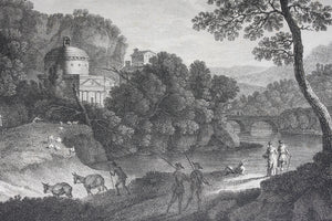 Jan Both, after. M. Lacombe, after. Les Voyageurs. Engraving by François Nicolas Barthélemy Dequevauviller, Late XVIII C.
