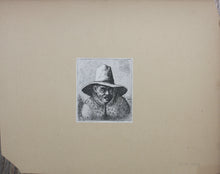 Load image into Gallery viewer, David Deuchar. Bust of a man wearing a wide-brimmed hat. Etching. C. 1782-1803.
