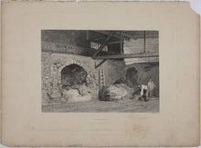 Load image into Gallery viewer, John Wykeham Archer. London Wall, Remains near Trinity Square. Etching. 1845.
