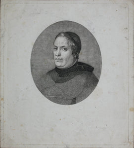 Portrait of Padre Serafino Torquato. Engraving. C. 1860.